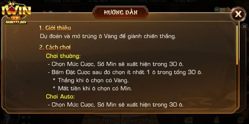 Giới thiệu game Đào vàng iWin